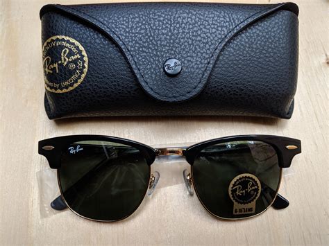 Vintage Ray-ban Clubmaster Sunglasses Rb3016 W0365 G-15 Lens - Etsy