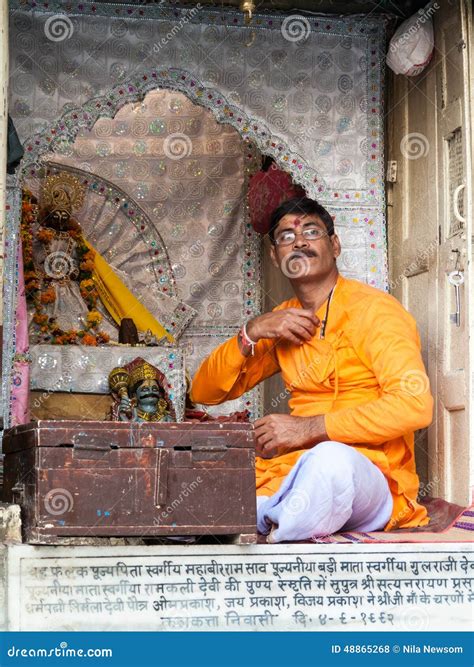 A brahmin in a shrine editorial stock photo. Image of culture - 48865268