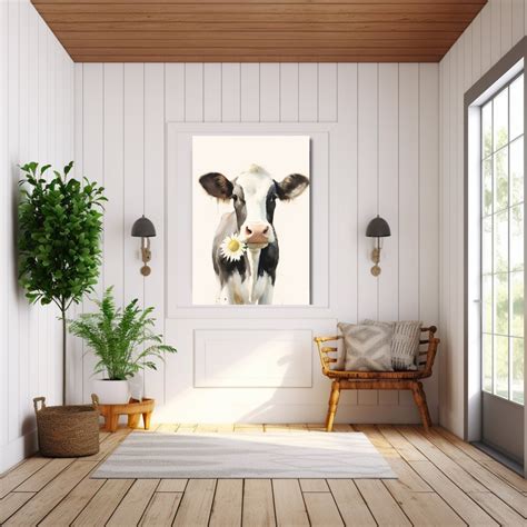 Rustic Farmhouse Barnyard Cow Painting Cow's Face - Etsy