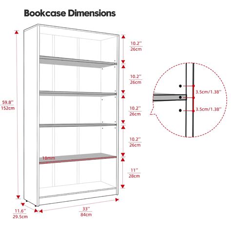 Bookshelf Dimensions In Cm | ubicaciondepersonas.cdmx.gob.mx