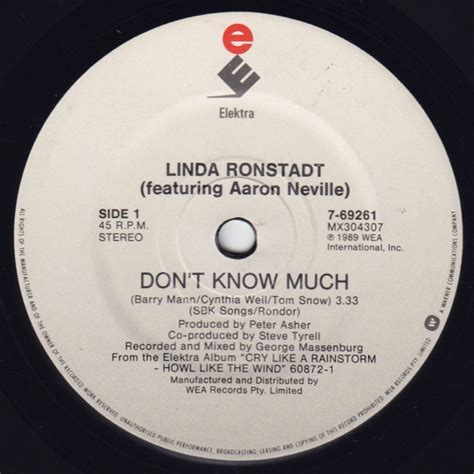 Linda Ronstadt - Don't Know Much (1989, Vinyl) | Discogs