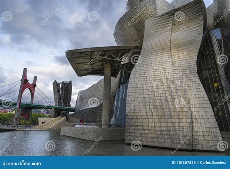 View of the City of Bilbao with the Guggenheim Museum of Modern Art ...