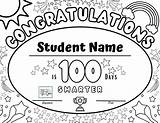 100 Days Of School Coloring Page 100th Day Printable Color  sketch template