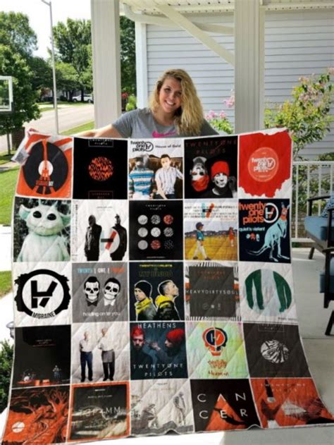 Twenty One Pilots Band Albums Heathens Quilt Blanket