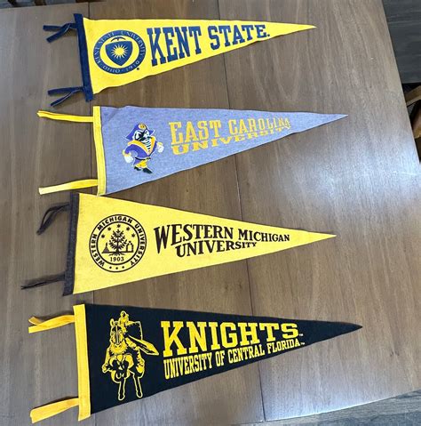 Vintage 20 University Pennants Your Choice Multiple Vintage Felt Pennants - Etsy