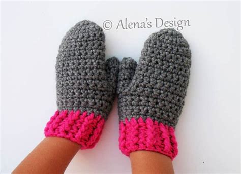 Children's Mittens Crochet Pattern 104 - Alena's Design