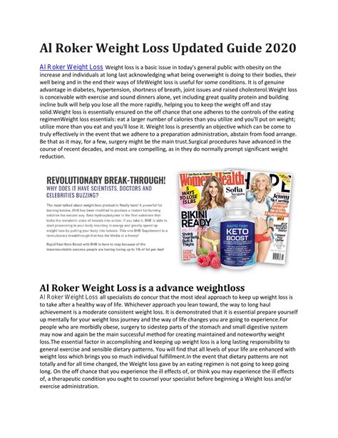 Al Roker Weight Loss Updated Guide 2020.pdf | DocDroid