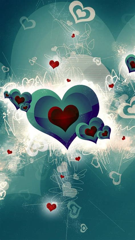 Cute Animated Love Heart Wallpapers For Mobile