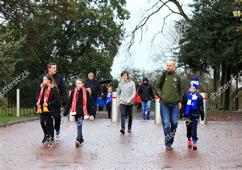 Liverpool Everton Fans Arrive Ahead Game Editorial Stock Photo - Stock Image | Shutterstock