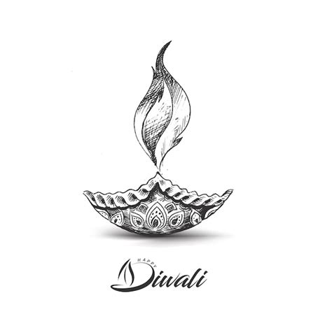 Diya Drawing Images - Free Download on Freepik