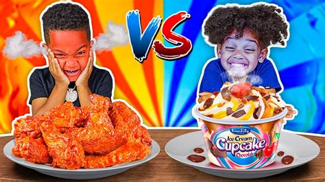 HOT VS COLD FOOD CHALLENGE WITH THE PRINCE FAMILY!! - YouTube