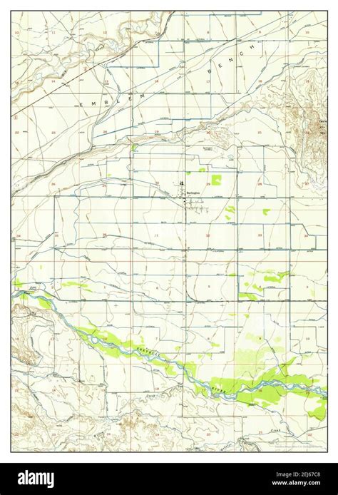 Burlington, Wyoming, map 1951, 1:24000, United States of America by Timeless Maps, data U.S ...