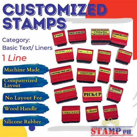 Stamp Customized Rubber Stamp or Personalized Stamps in Wood handle For ...