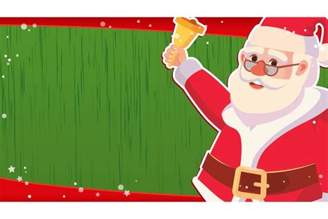 Christmas Sale Banner Template Vector. Xmas Santa Claus. Big