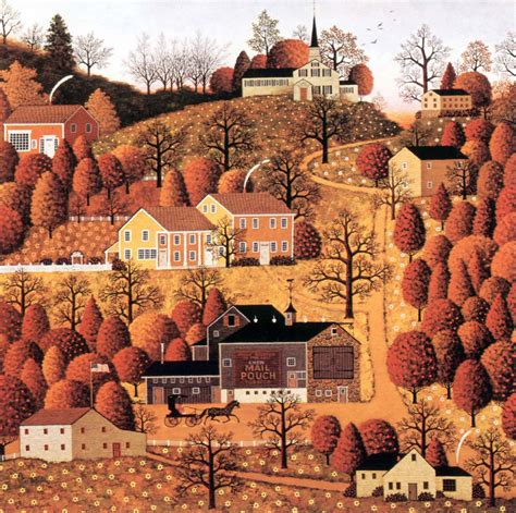 Autumn Morning by Charles Wysocki | Art Americana♡Folk♡Primitive | Pinterest | Autumn morning ...