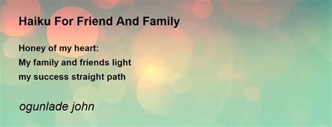 Haiku Poems About Family