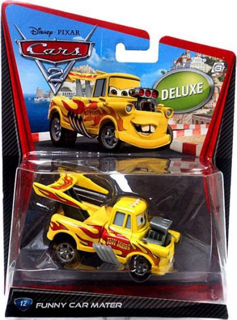 Disney Pixar Cars Cars 2 Deluxe Oversized Funny Car Mater 155 Diecast Car 12 Mattel Toys - ToyWiz