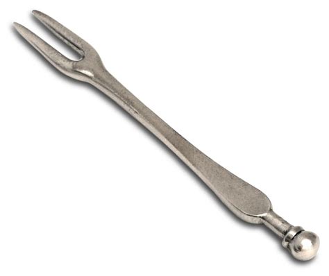 Olive fork, grey, Pewter, cm 11,5 by Cosi Tabellini. | collection ...