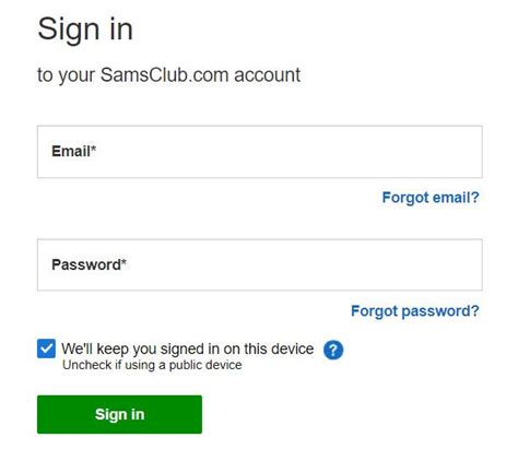 Sam's Club Login for Membership/Credit Card Account