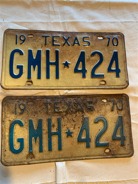 TEXAS LICENSE PLATE Vintage license plate Lone Star State | Etsy