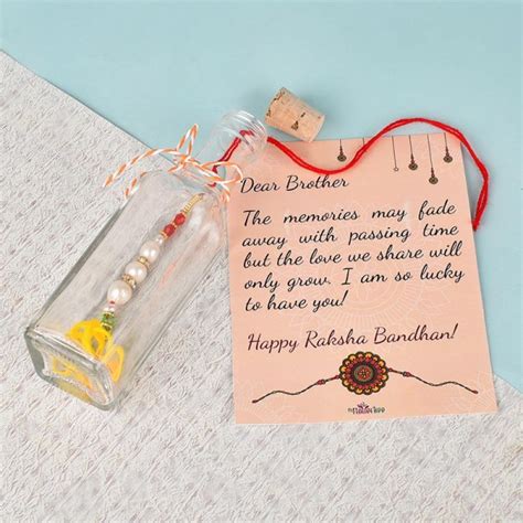 Bottled Rakhi Wishes for Brother- MyFlowerTree