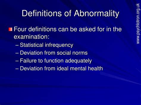 PPT - Definitions of Abnormality PowerPoint Presentation, free download ...