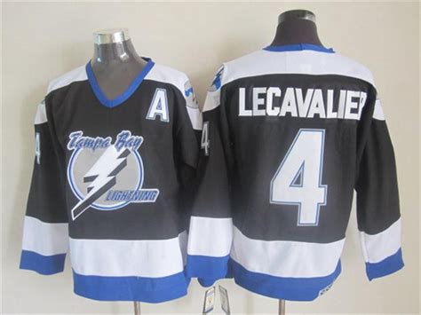 Tampa Bay Lightning #4 Vincent Lecavalier CCM Vintage Black Jersey ...