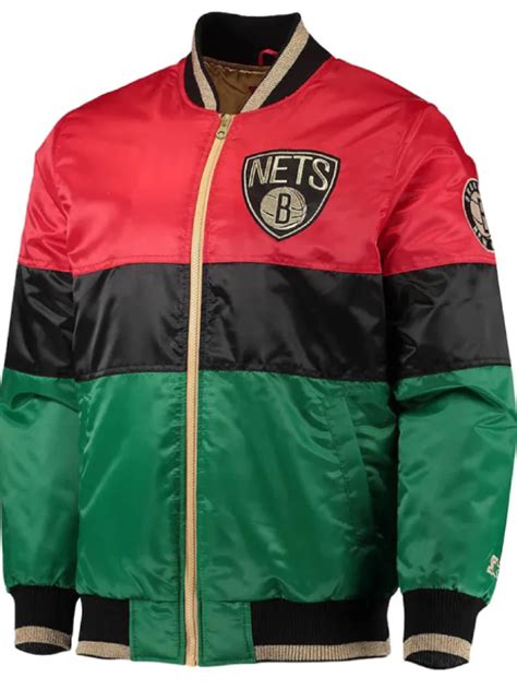 Brooklyn Nets 75th Anniversary Satin Jacket |RockStar Jacket