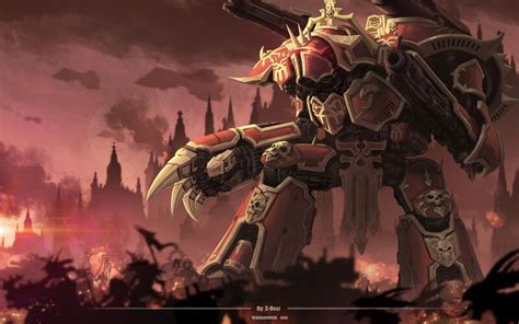 ArtStation - 【战锤40K】混沌军阀级泰坦Chaos Warlord Titan | Warhammer 40k artwork ...