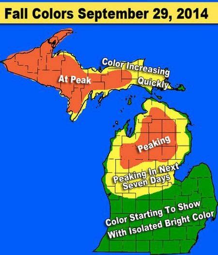 Michigan's fall foliage from space: See colors peak across the mitten ...