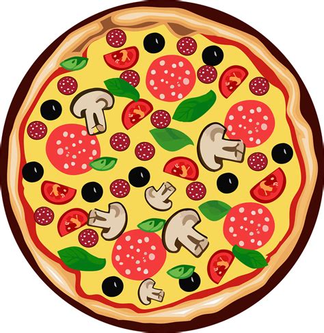 Pizza Lebensmittel Clip Art - Kostenlose Vektorgrafik auf Pixabay - Pixabay