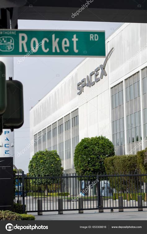 Facade Spacex Headquarters Facility Hawthorne California – Stock ...