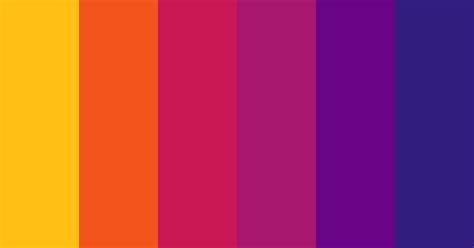 Bright Sunset Gradient Color Scheme