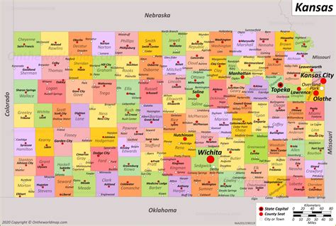 Kansas State Map | USA | Maps of Kansas (KS)