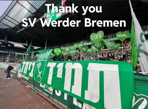 SV Werder Bremen fans with endearing tribute - “Always Together” sign ...