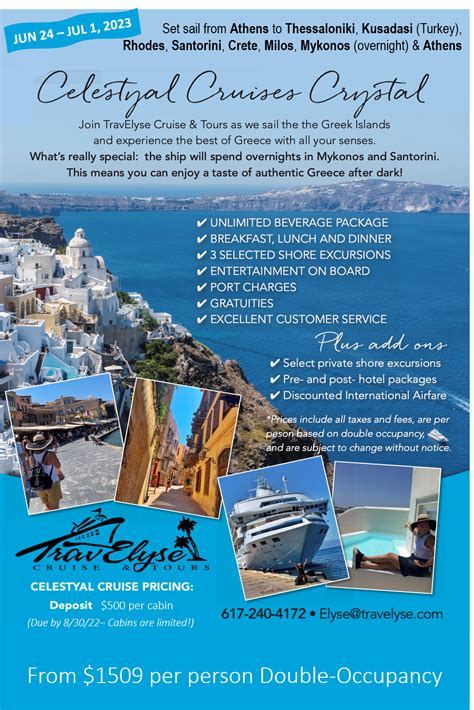 2023 Greek Islands Cruise Info — TravElyse - Cruise & Tours