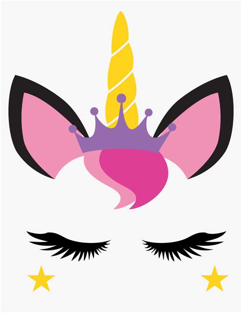 Unicorn Face Free Printable, HD Png Download , Transparent Png Image - PNGitem