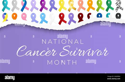 National Cancer Survivors Awareness Month Illustration Stock Vector Image & Art - Alamy