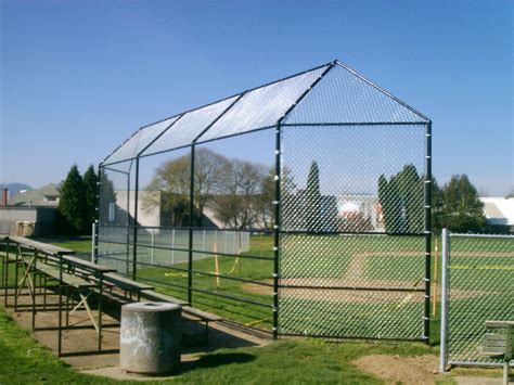 Baseball backstop. Protect the spectators from those flying balls ...