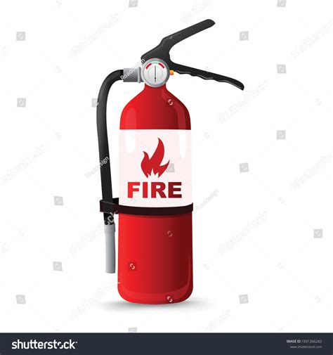 Red Fire Extinguisher Vector Illustration Stock Vector (Royalty Free ...