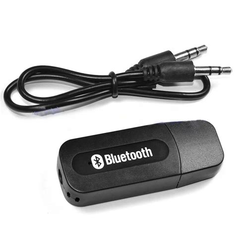 Portable Black USB Bluetooth Audio Music Receiver Wireless Adapter 3.5mm USB-in Portable ...