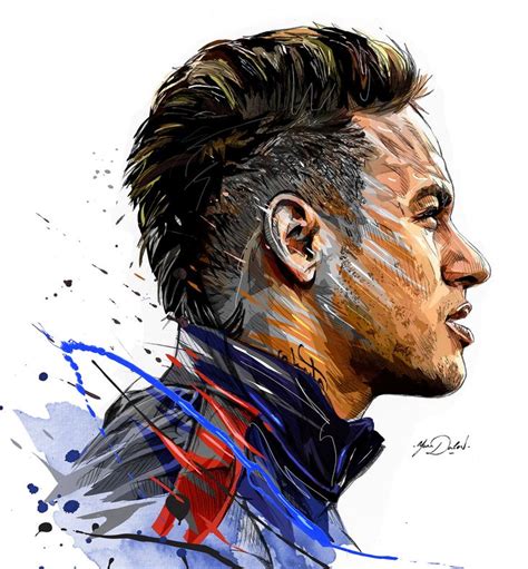 My painting of the famous Neymar Jr and his arrival in the PSG ...