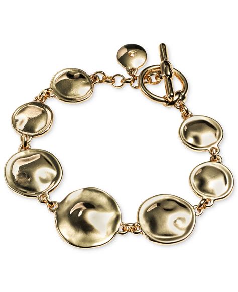 Lyst - Jones New York Gold-tone Disc Single-row Bracelet in Metallic