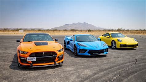 Corvette C8 vs. Shelby GT500 vs. Porsche 911 | Edmunds