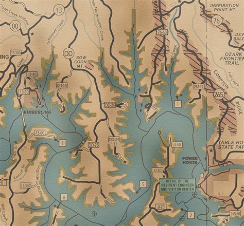 Table Rock Lake Map - Gallup Map