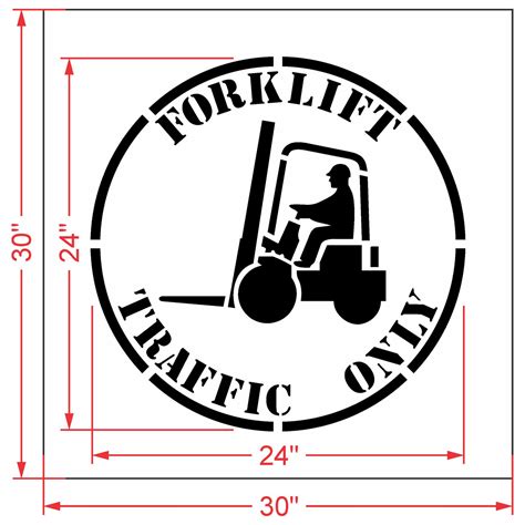 24" FORKLIFT TRAFFIC ONLY Stencil - 1-800-Stencil