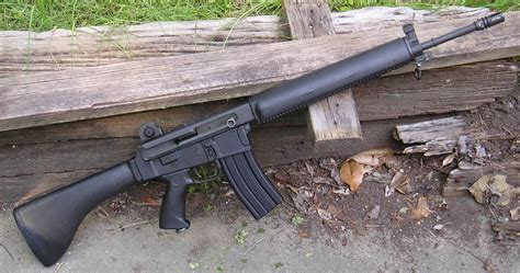 AR-180B, civil version of the AR-18 a gas operated, selective fire assault rifle chambered for 5 ...