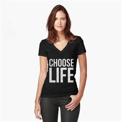 "Wham choose life shirt" Women's Fitted V-Neck T-Shirt by teeturle ...