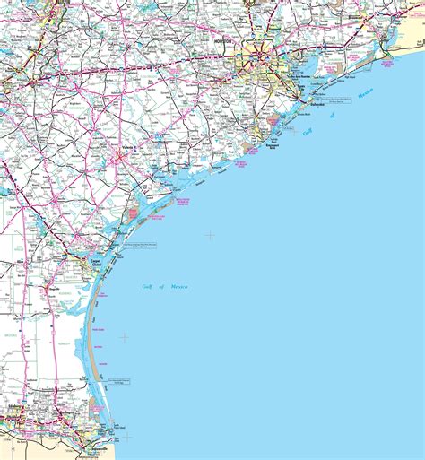 Map Of Texas Coast - South Texas Cities Map - Printable Maps