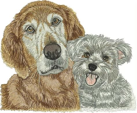 2 Dogs free embroidery design - Free embroidery designs links and download - Machine embroidery ...
